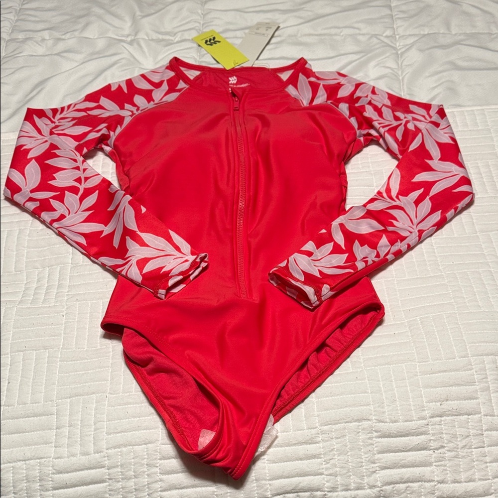 Target All in Motion Orange and White Swimsuit
